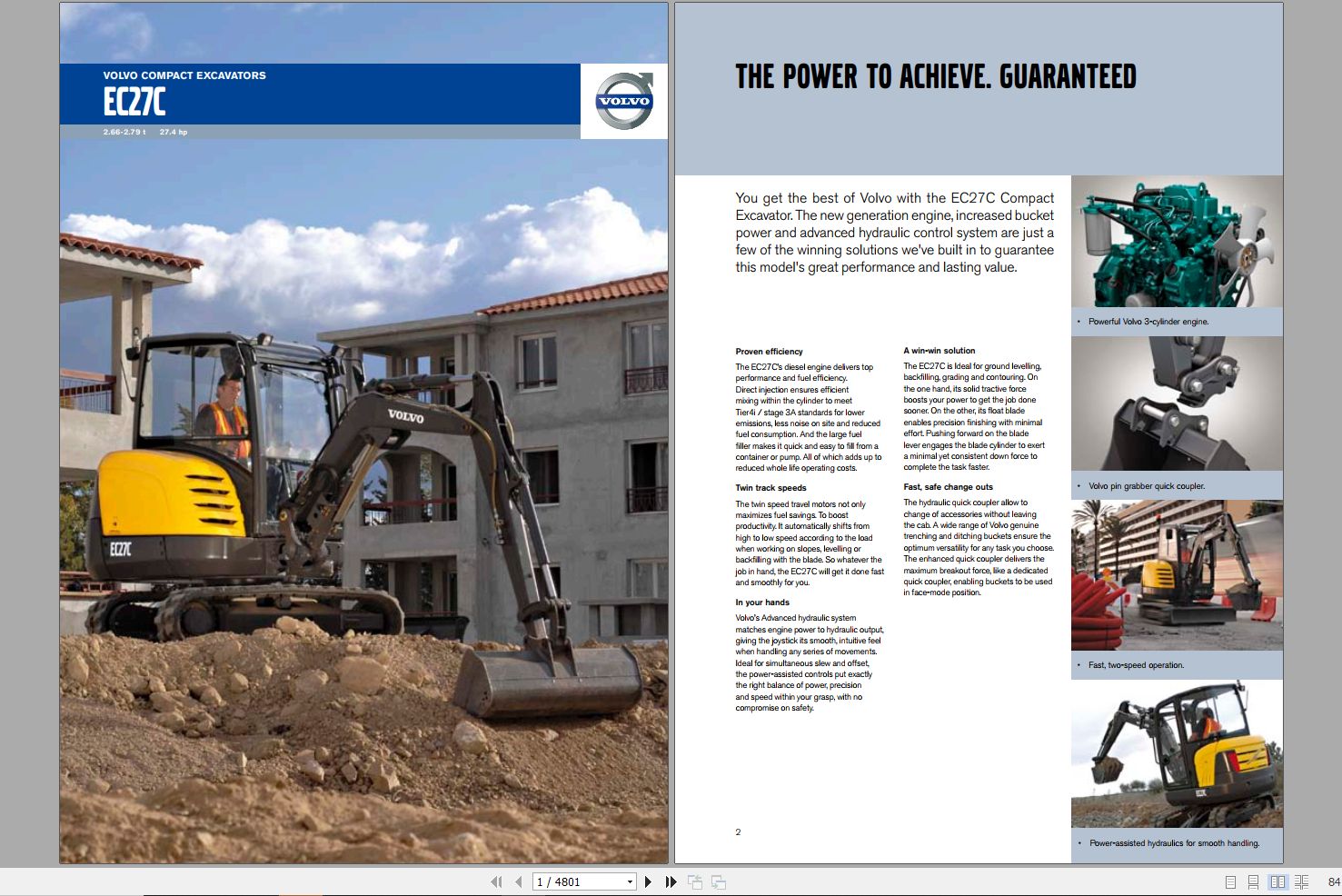 Volvo Excavator EC27C Service Repair Manual 1
