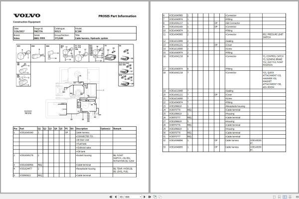 Volvo Excavator EC280 Parts Manual 2