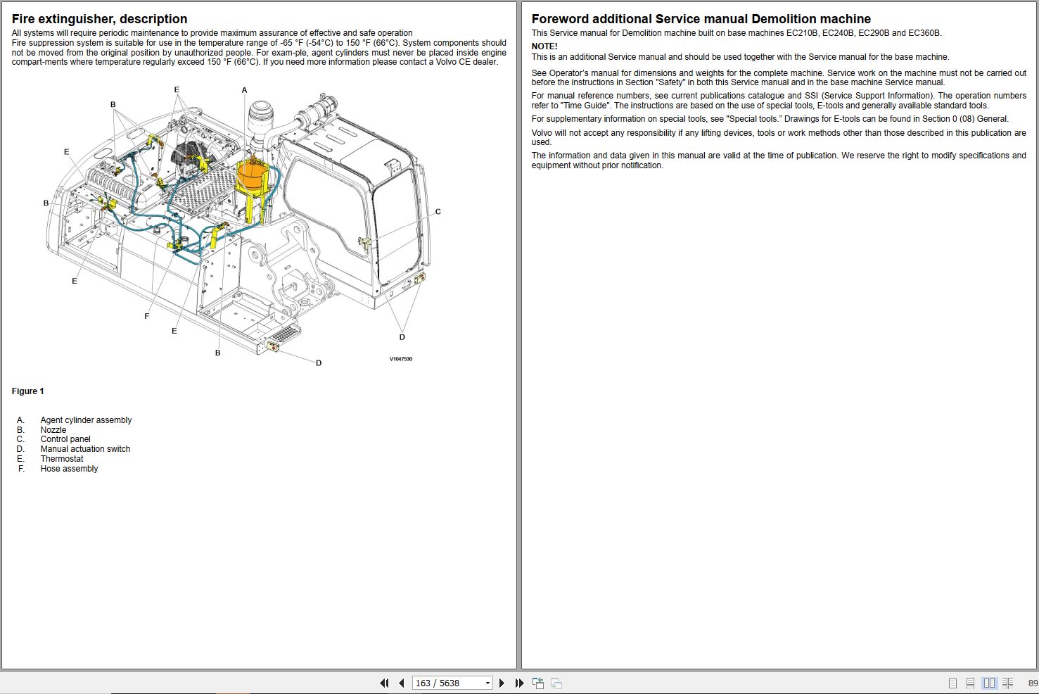 Volvo Excavator EC290B Service Repair Manual 1 1