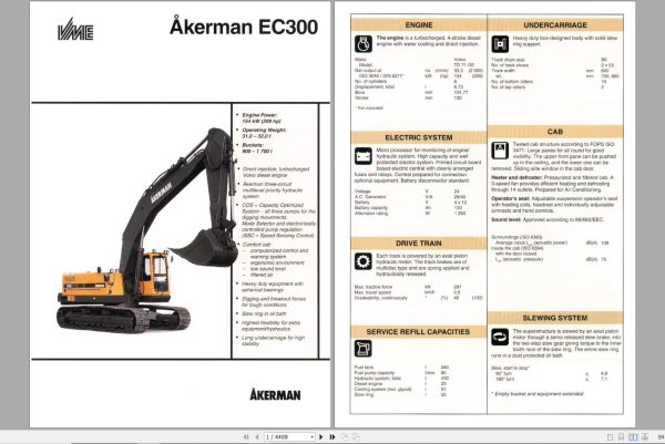 Volvo Excavator EC300 Service Repair Manual 1