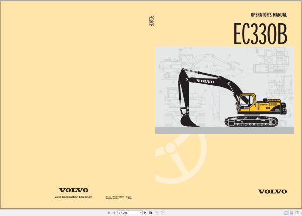 Volvo Excavator EC330B Operators Manual VOE2134355130 1