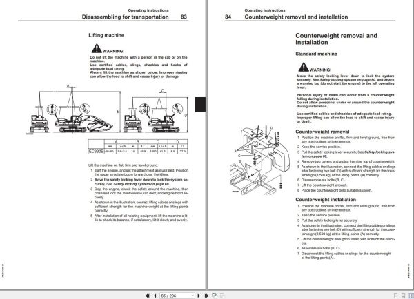 Volvo Excavator EC330B Operators Manual VOE2134355130 2