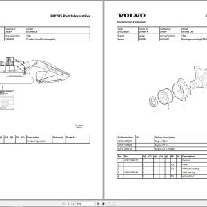 Volvo Excavator EC380E LR Parts Manual 1