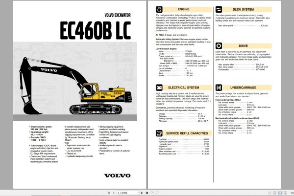 Volvo Excavator EC460B LC Service Repair Manual 1