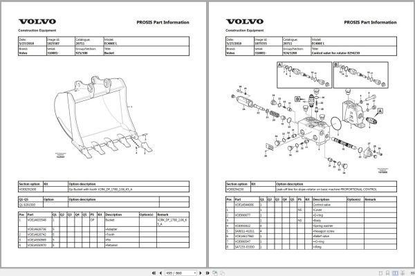 Volvo Excavator EC480E L Parts Manual 2