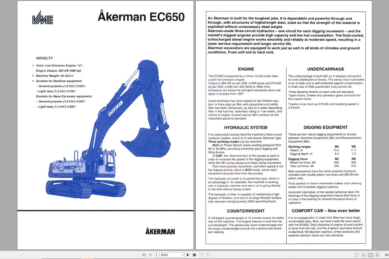 Volvo Excavator EC650 Service Repair Manual 1