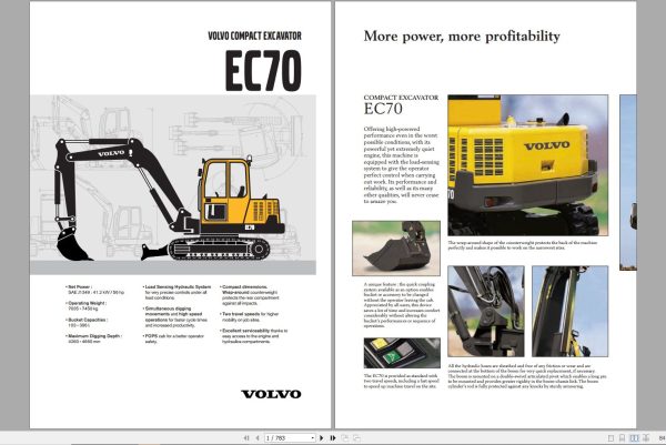 Volvo Excavator EC70 Parts Manual 1