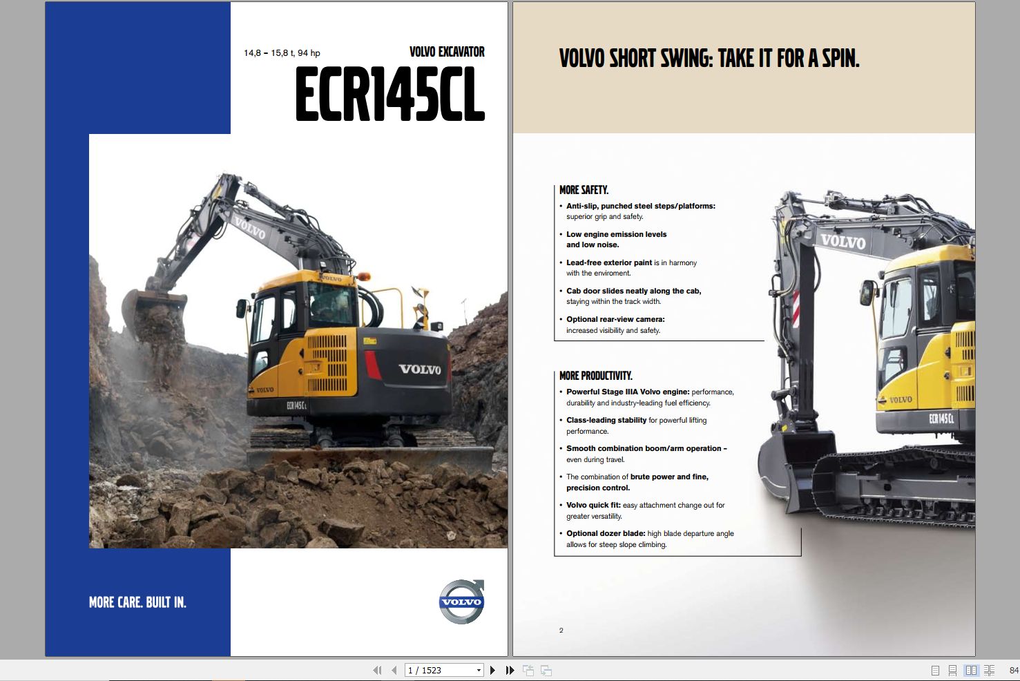 Volvo Excavator ECR145C L Service Repair Manual 1