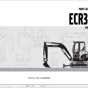Volvo Excavator ECR38 Parts Catalog VOE74C9920048 1