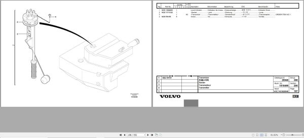 Volvo Excavator ECR38 Parts Catalog VOE74C9920048 2