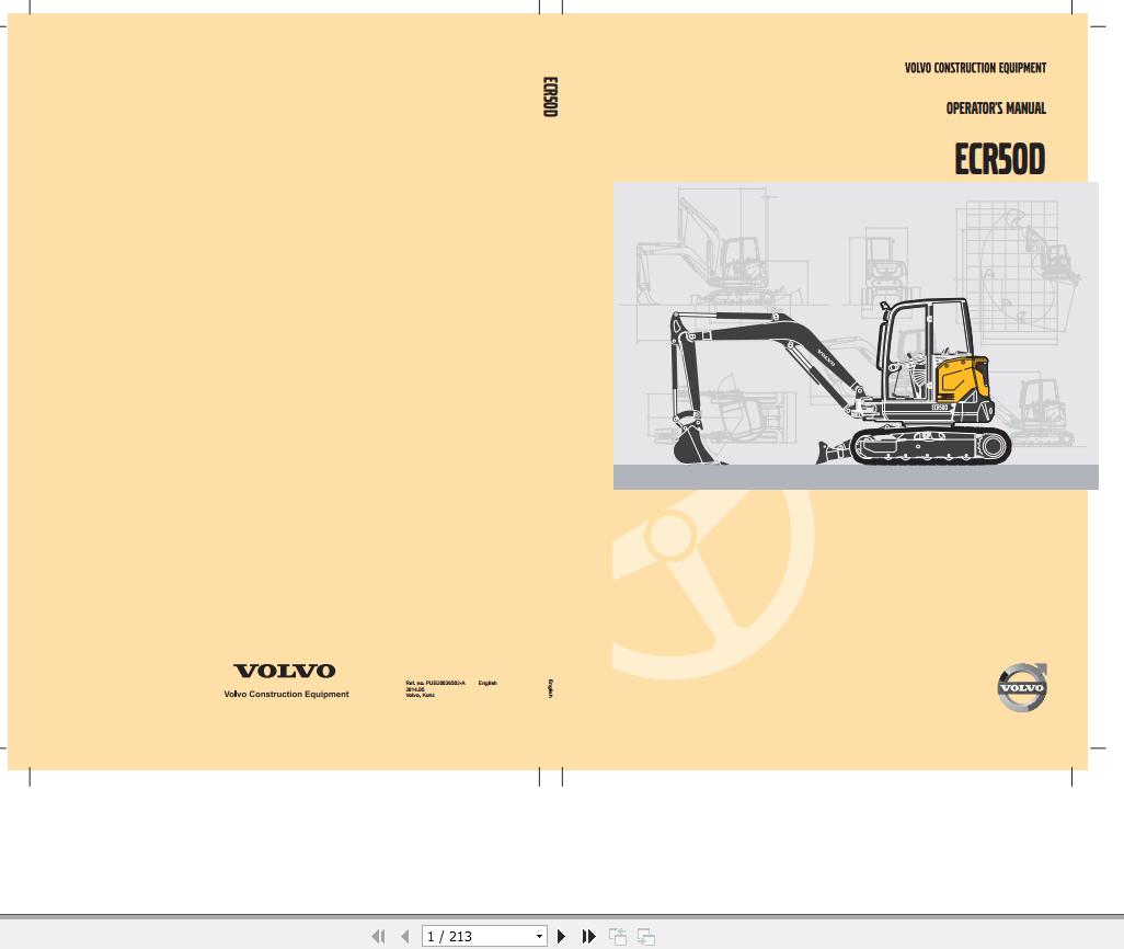 Volvo Excavator ECR50D Operators Manual PUB20036502 A 1