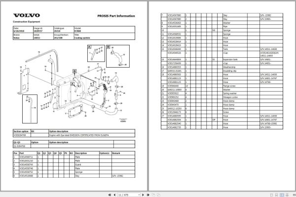 Volvo Excavator ECR88 14011 Parts Manual 2