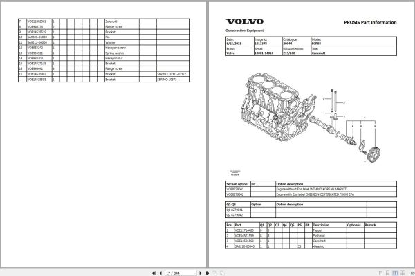 Volvo Excavator ECR88 All Serial Parts Manual 2