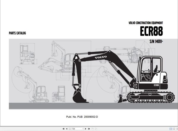 Volvo Excavator ECR88 Parts Catalog PUB20009002 D 1