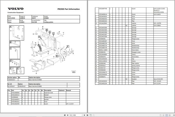 Volvo Excavator ECR88D Parts Manual 1