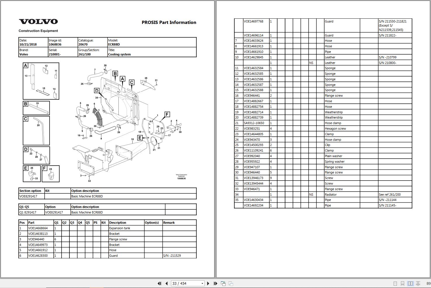 Volvo Excavator ECR88D Parts Manual 1
