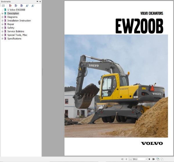 Volvo Excavator EW200B Service and Repair Manual 1