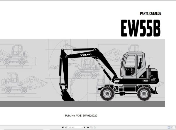 Volvo Excavator EW55B Parts Catalog VOE95A9920020 1