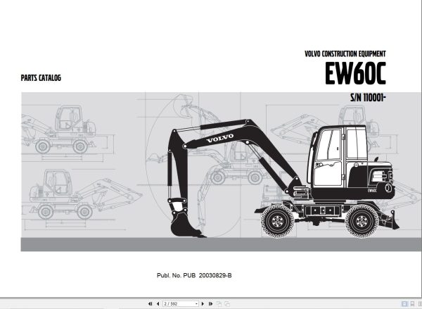 Volvo Excavator EW60C Parts Catalog PUB20030829 B 1