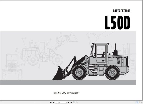 Volvo Loader L50D Parts Catalog VOE6396697809 1