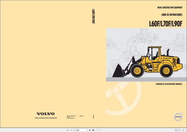 Volvo Loader L60F L70F L90F Instruction Manual 20003922 E ES 1