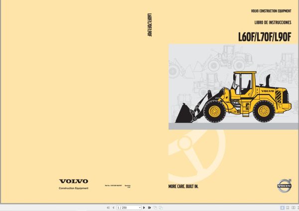 Volvo Loader L60F L70F L90F Instruction Manual VOE33B1002597 ES 1