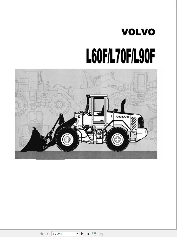 Volvo Loader L60F L70F L90F Operators Manual 1