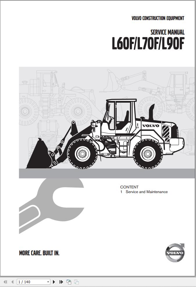 Volvo Loader L60F L70F L90F Service Manual VOE21A1002950 1