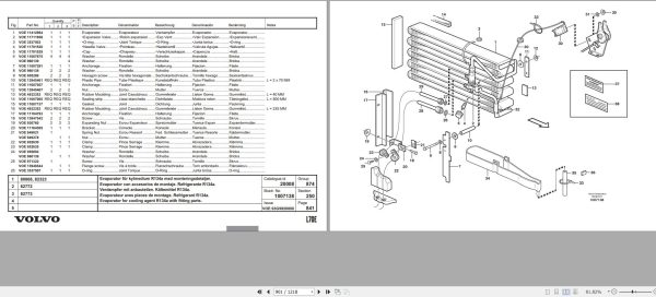 Volvo Loader L70E Parts Catalog VOE63G9920008 2