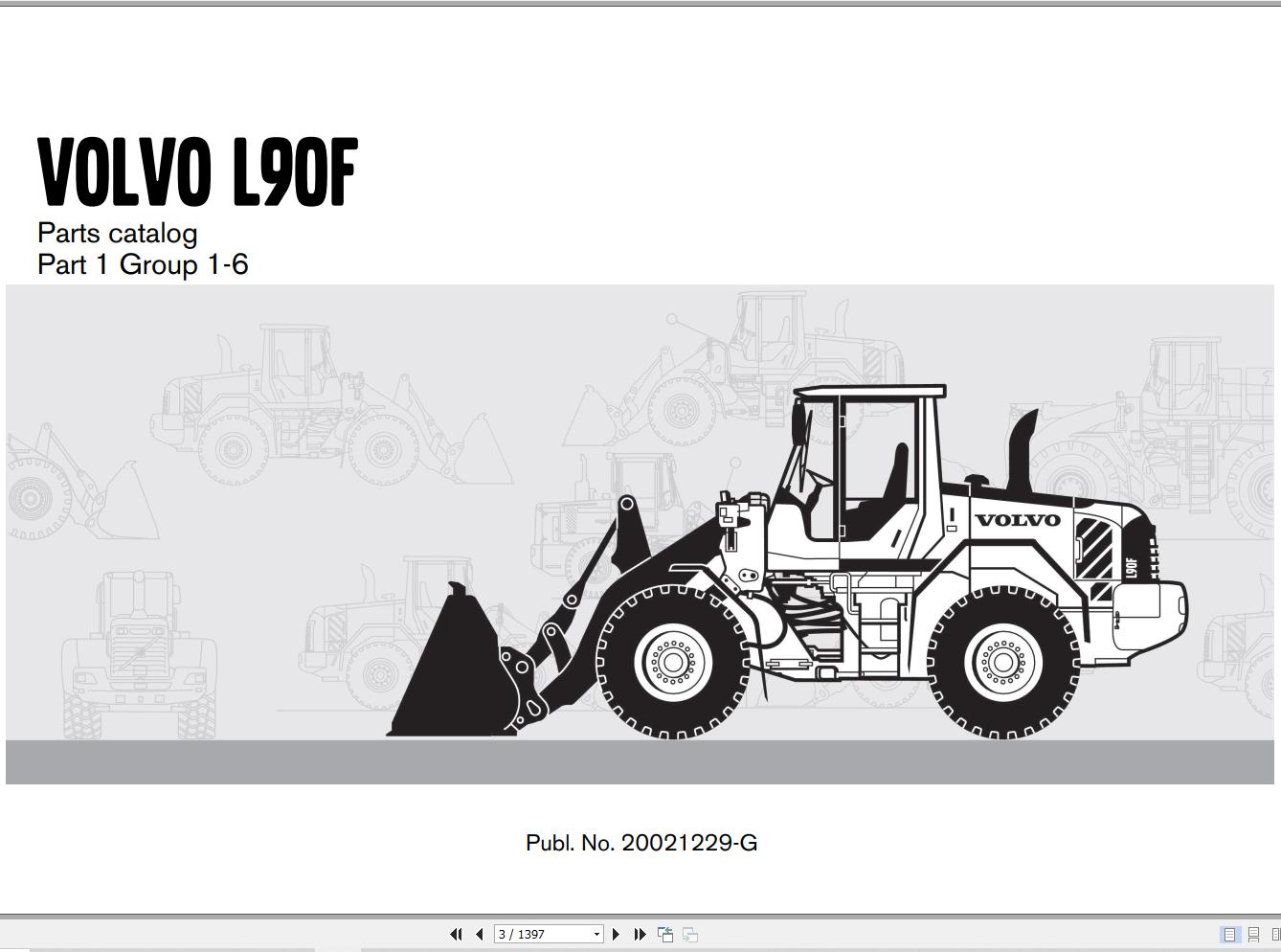 Volvo Loader L90F Parts Catalog 20021229 G 1