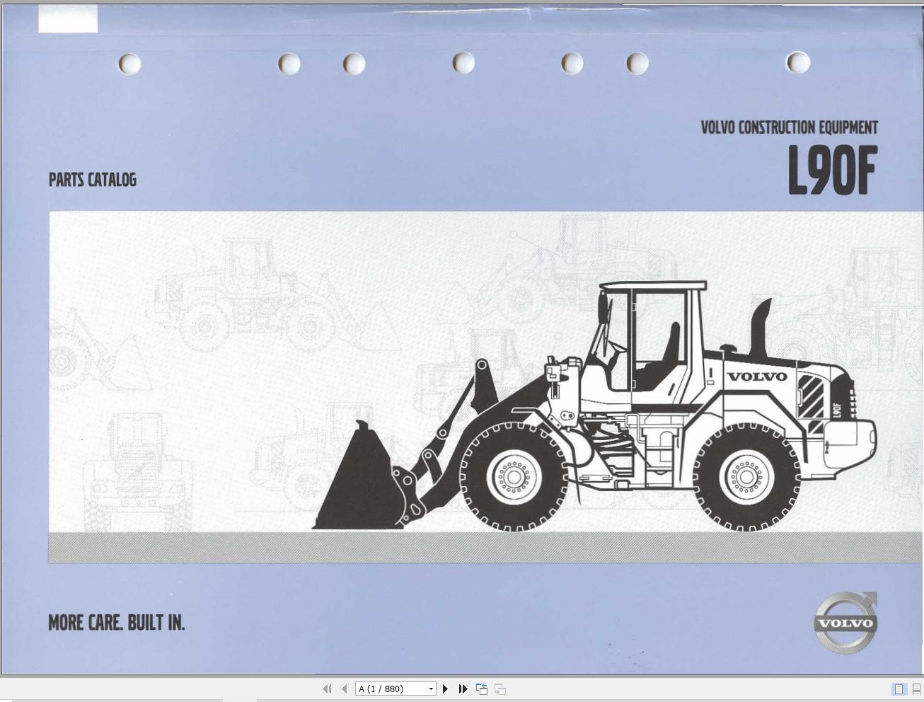 Volvo Loader L90F Parts Catalog VOE63B9920105
