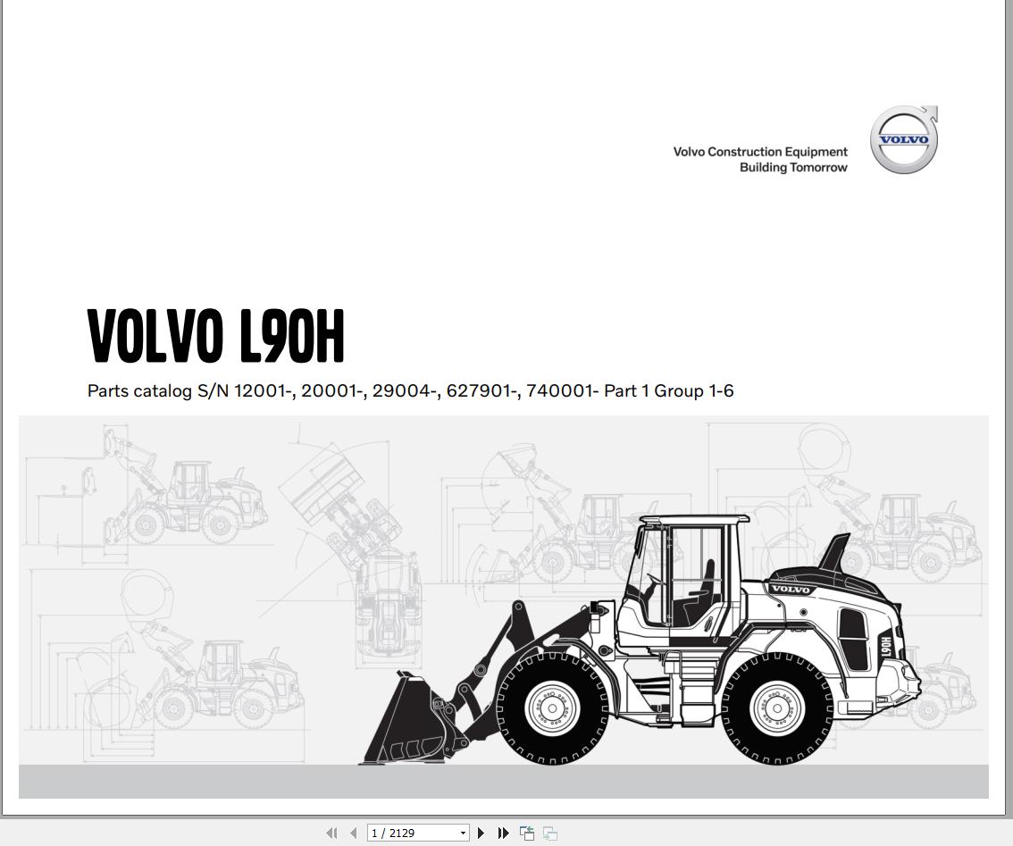 Volvo Loader L90H Parts Catalog 20062186B