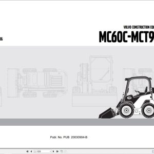 Volvo Loader MC60C MCT95C Parts Catalog 2012 PUB20030904 B 1