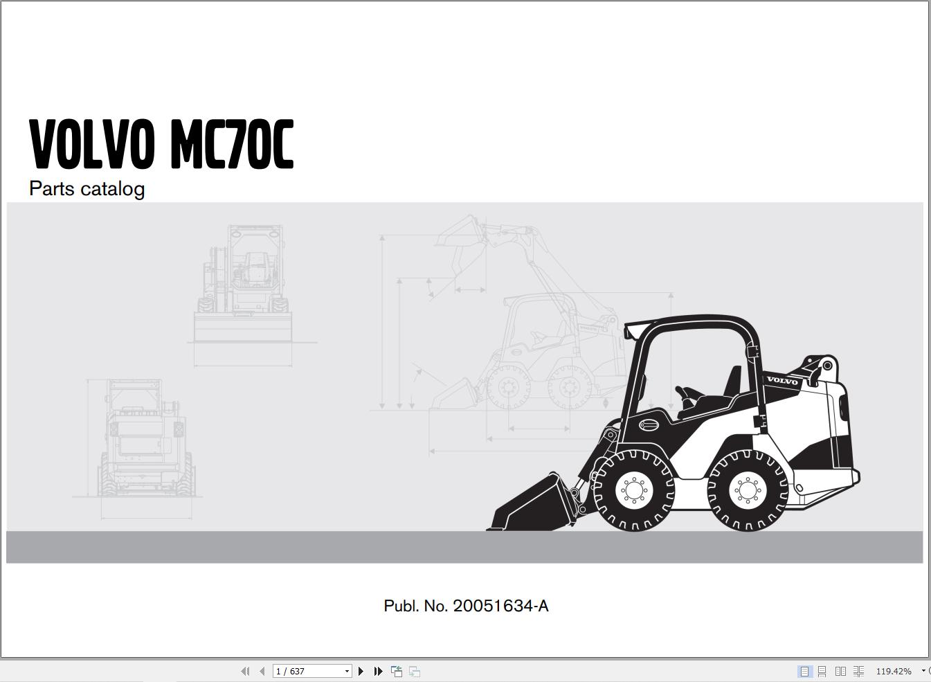 Volvo Loader MC70C Operators Manual 20051634 A 1