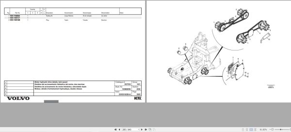 Volvo Loader MC95C Parts Catalog 20051638 A 2