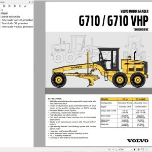 Volvo Motor Grader G710 Service and Repair Manual 1