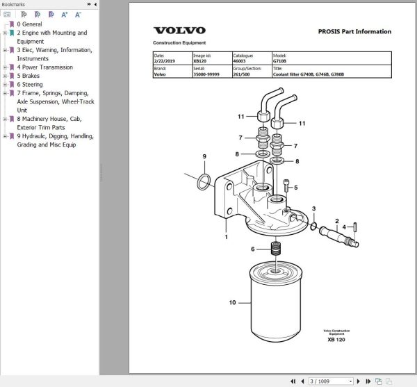Volvo Motor Grader G710B Parts Catalog 1