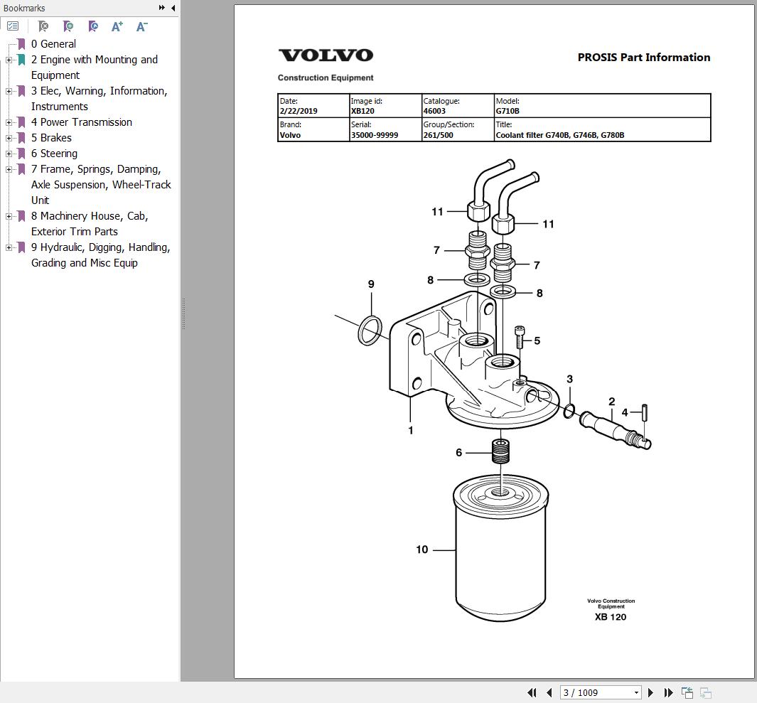 Volvo Motor Grader G710B Parts Catalog 1