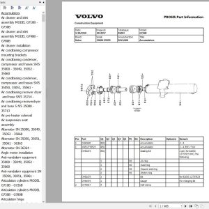 Volvo Motor Grader G726B Parts Catalog 1
