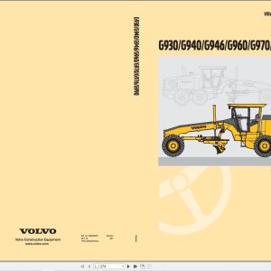 Volvo Motor Grader G930 to G990 Operators Manual 20002581E DE 1
