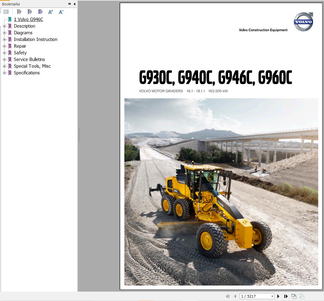 Volvo Motor Grader G946C Service and Repair Manual 1
