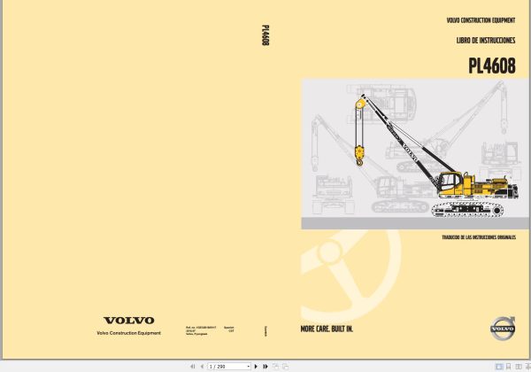 Volvo Pipelayer PL4608 Instruction Manual VOE33B1005117 ES 1