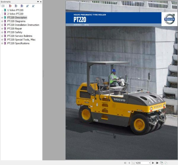 Volvo Pneumatic Tire Compactors PT220 Service and Repair Manual 1