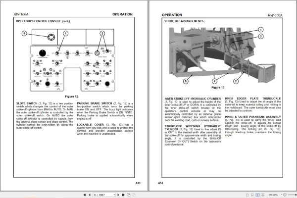 Volvo Road Widener RW 100A Operation Manual 2