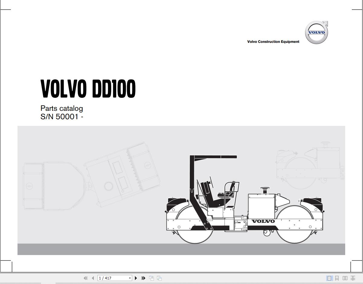 Volvo Roller DD100 Parts Catalog 20025237 E 1
