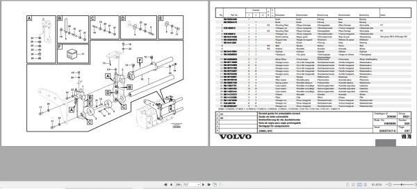 Volvo Screed VB78 Parts Catalog 20037317 C 2