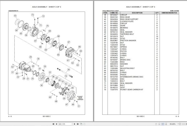 Volvo Single Drum Compactors SD100 Parts Catalog 2