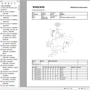 Volvo Single Drum Compactors SD200DX Parts Catalog 1