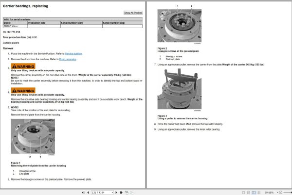 Volvo Single Drum Compactors SD70D Service and Repair Manual 2