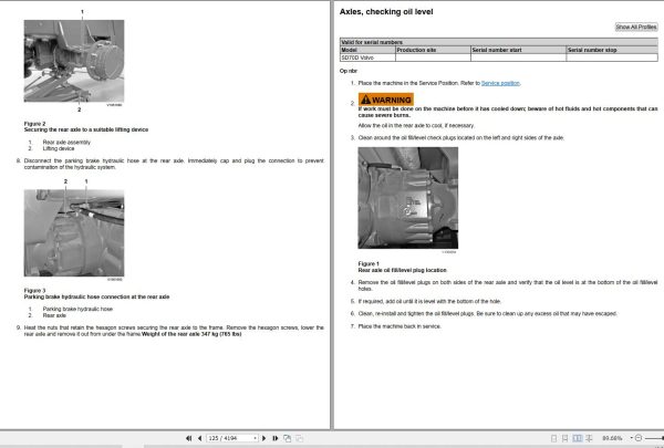 Volvo Single Drum Compactors SD70F Service and Repair Manual 2